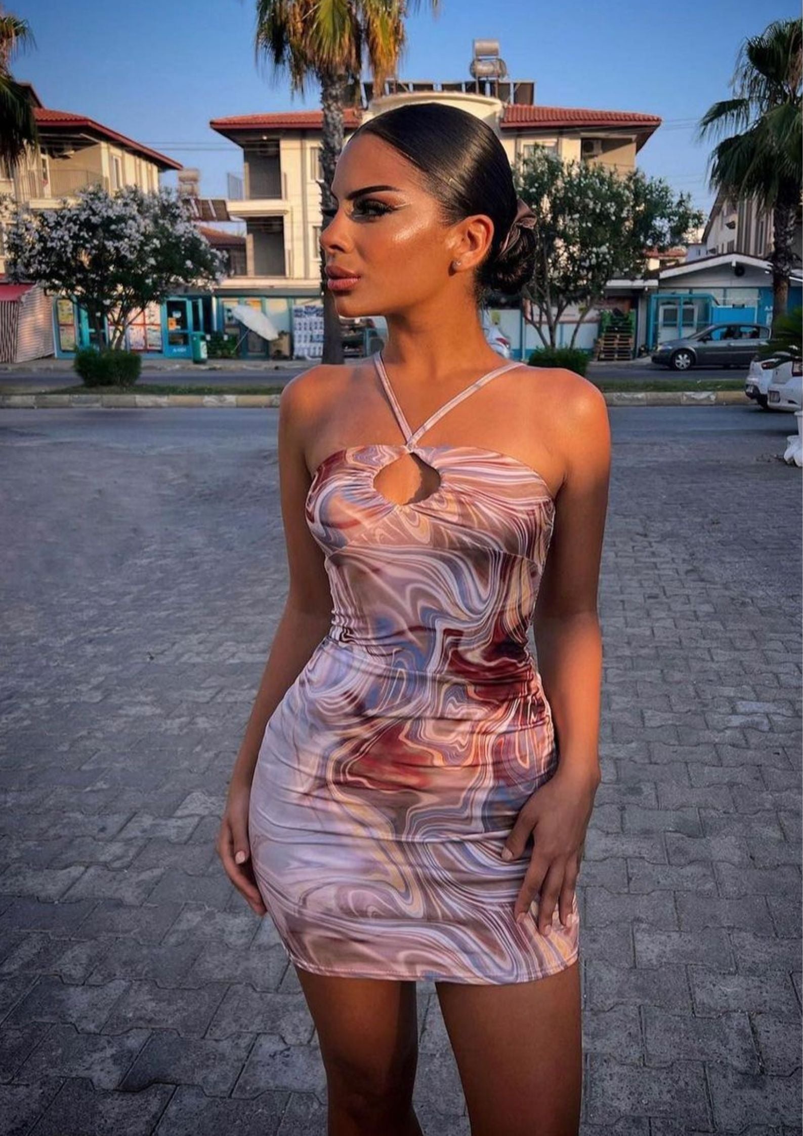 MULTI MARBLE Dress - Kleider & Overalls