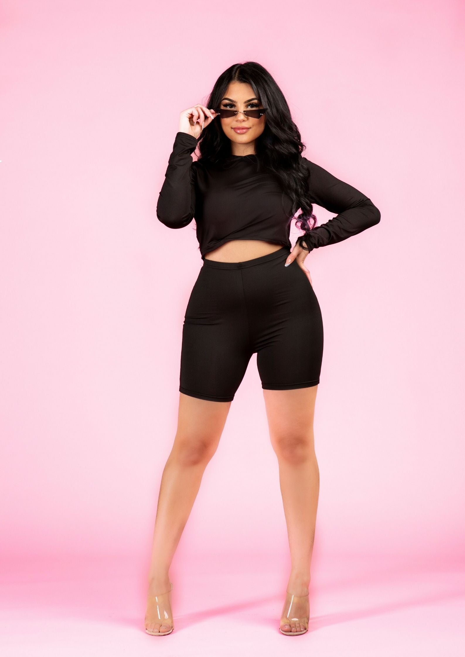 kurzer zweiteiler mit kapuze